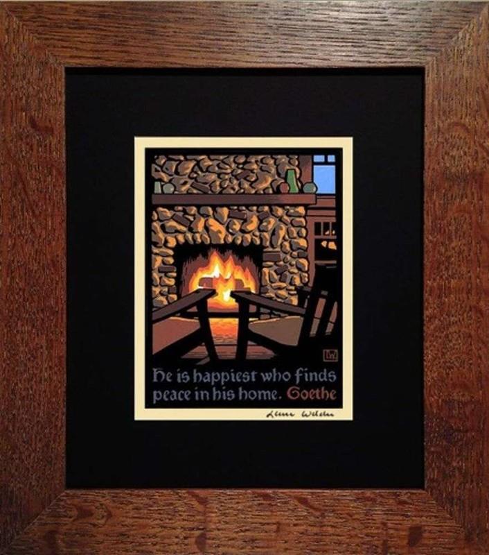 American Bungalow Winter Miniprint Framed